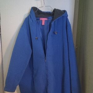 Woman Within Blue Ski Jacket with Hood size 3X.